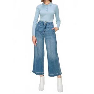 NEW ARTEMIS VINTAGE dani high rise wide leg jeans in medium stone wash
